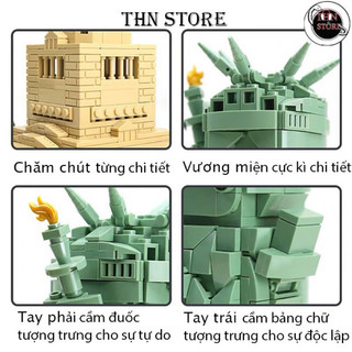 Lego tượng nữ thần tự do chibi