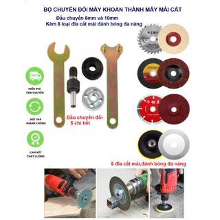 Đầu cưa cắt mài gắn máy khoan pin khoan điện, đầu chuyển đổi máy khoan thành máy cưa cắt mài