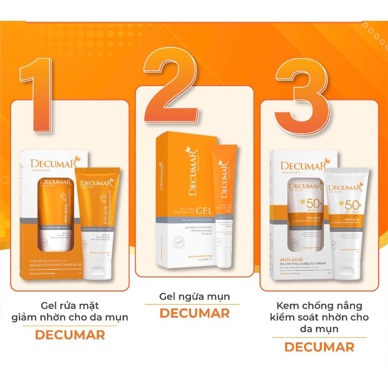 Combo sạch mụn DECUMAR ADVANCED