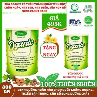 Hộp 800gr sữa thực vật organic canxi nano soyna 800g_
