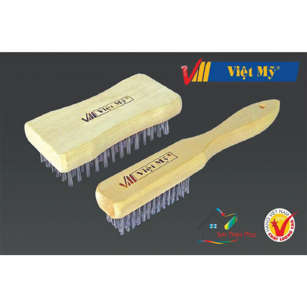 Bàn chải sắt Việt Mỹ chất lượng cao... chà rong, chà sàn, đánh rỉ sét cước sắt loại