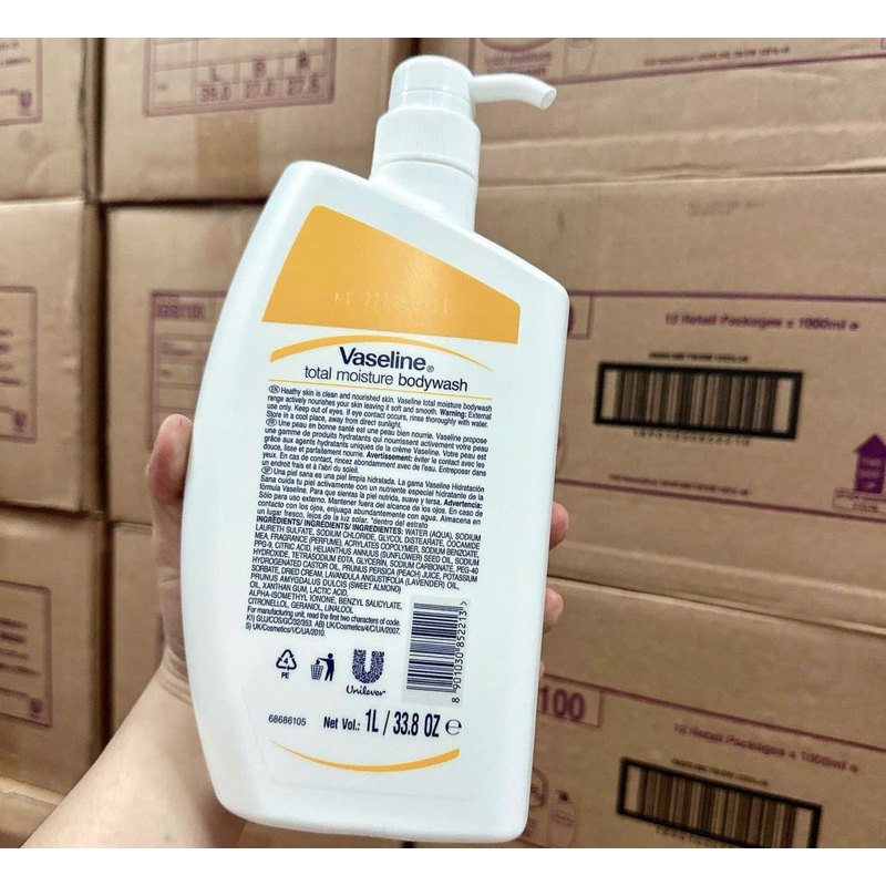 Sữa tắm trắng da Vasilin 1 lit