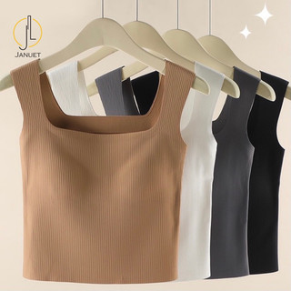  Áo Hai Dây Nữ Cổ Vuông Có Mút Ngực Dáng Croptop  CÓ BIG SIZE  Januet CAMI09 