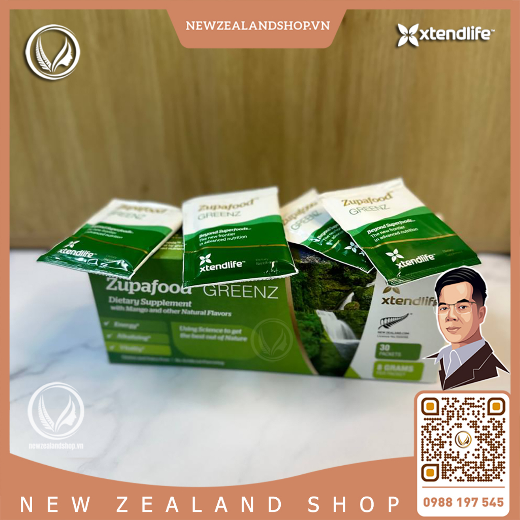Siêu thực phẩm tăng cường sức khỏe kiềm hoá xanh Xtend-Life Zupafood Greenz