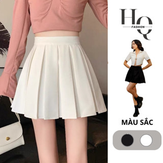  Chân Váy Xếp Ly Xoè Chữ A Váy Ngắn Midi Cao Cấp,Chân Váy Công Sở,Tennis Đẹp Hàn Quốc Ly Úp Đen,Trắng-822HQ 