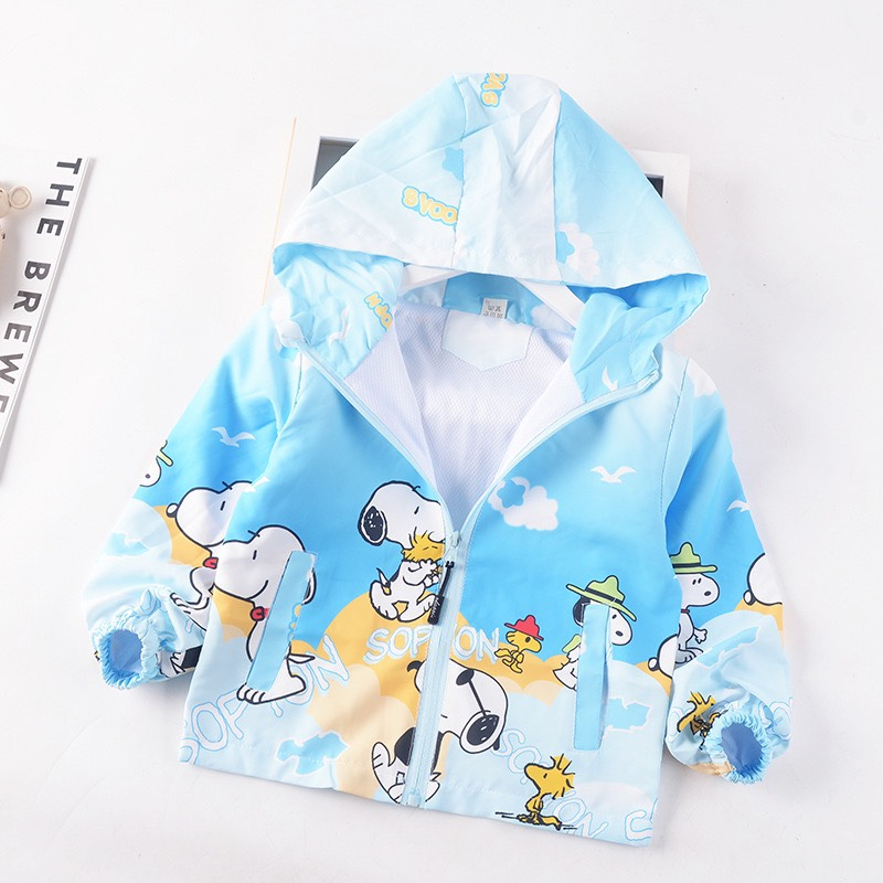 Áo khoác gió khủng long, snoopy MD1864/MD1865  cho bé trai 2-8 tuổi - Little Maven Official Store