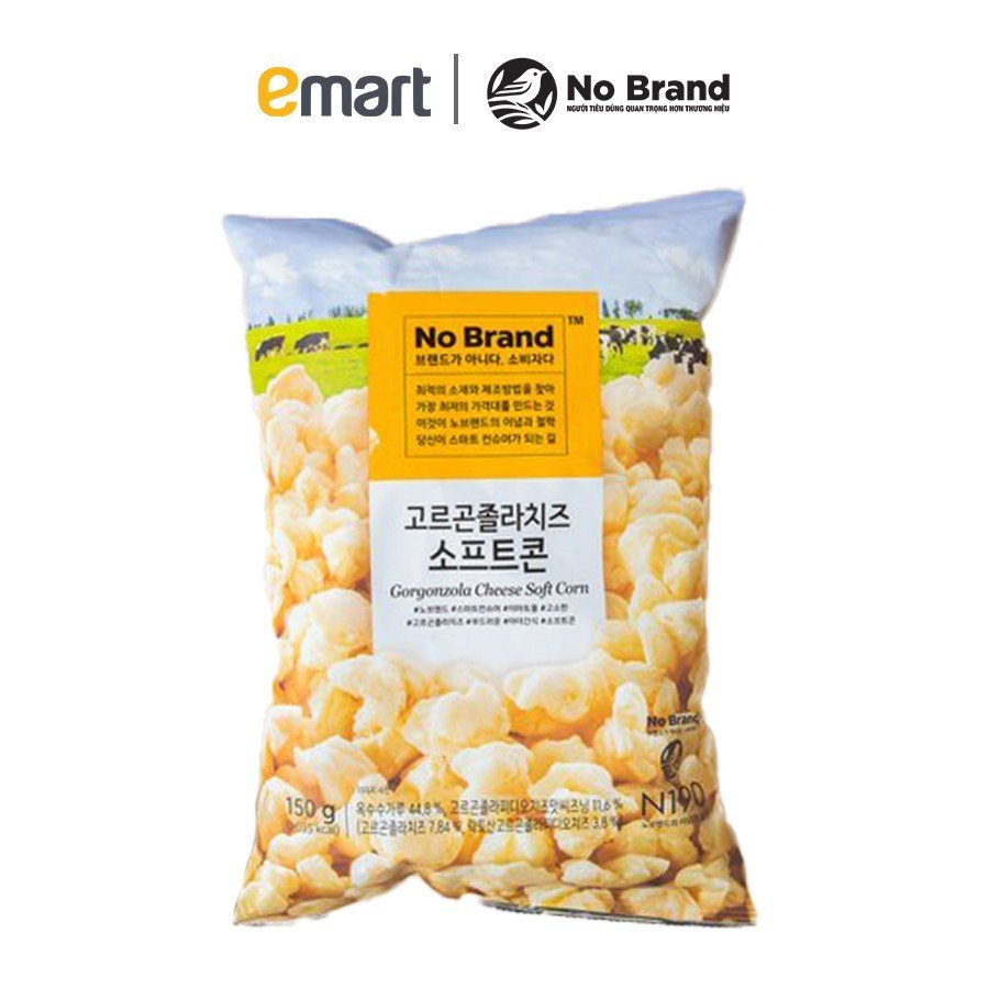 Bánh Snack Bắp Phô Mai Gorgonzola Cheese Soft Corn No Brand 145g - Emart VN