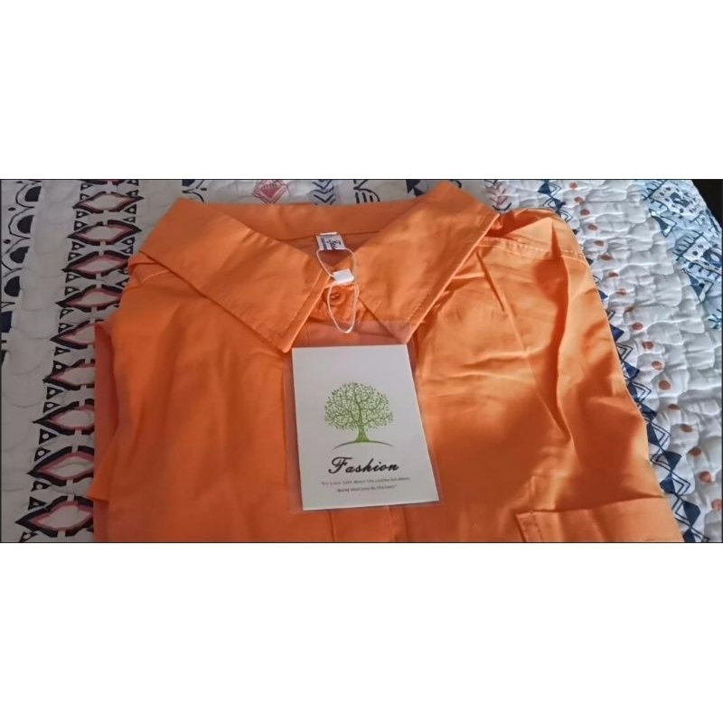 Áo sơ mi cotton dáng Rộng hàng Quảng châu