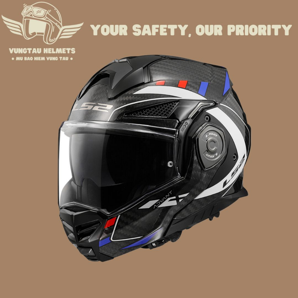 Nón bảo hiểm lật hàm 180° LS2 FF901 Advant X Carbon - VungTau Helmets - Nón bảo hiểm chính hãng Vũng Tàu