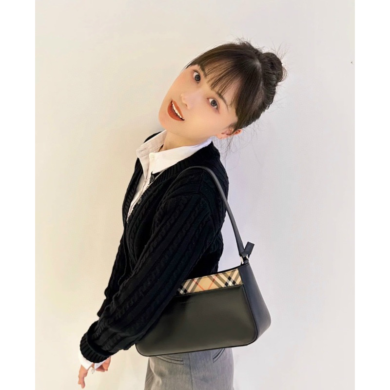 📛RẺ VÔ ĐỊCH📛TÚI BBR SHOULDER BAG LEATHER CANVAS NỮ KẸP NÁCH