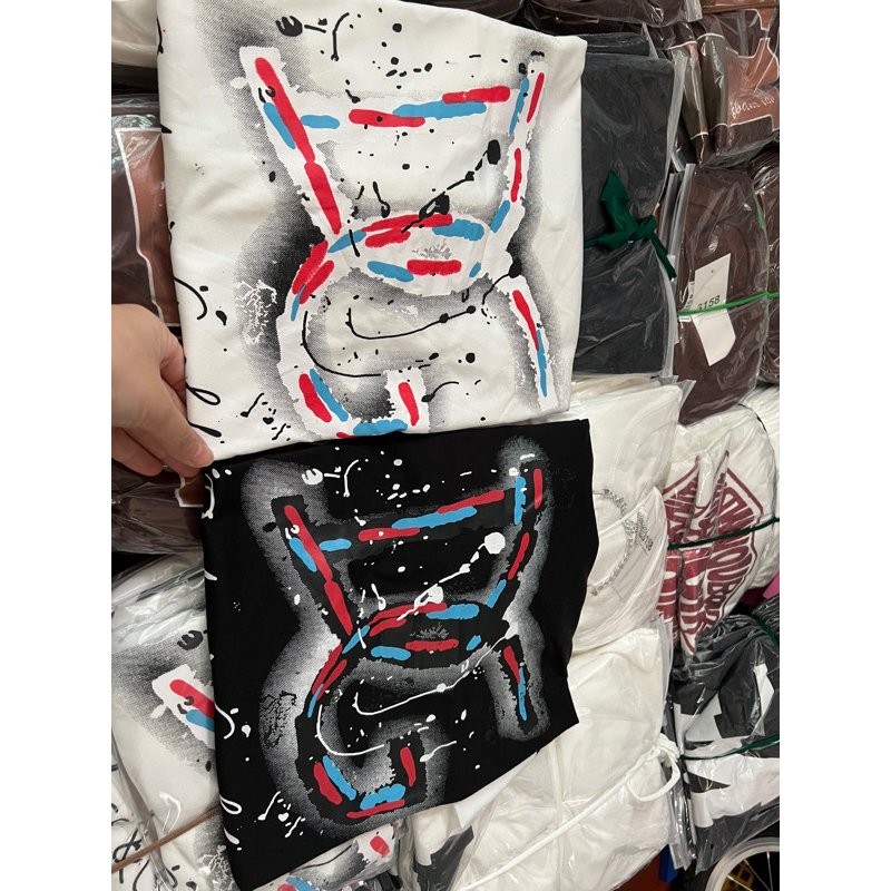 Áo Thun Cổ Tròn In Chữ D. G Chảy, Áo Thun Nam Nữ Unisex