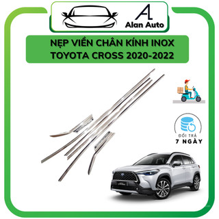 Toyota Cross - Viên cong kính, viền chân kính inox Toyota Cross 2020, Chất liệu inox cao cấp