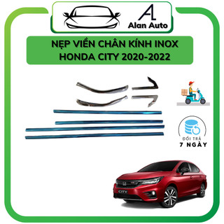 Nẹp viền chân kính xe HONDA CITY 2020-2023, Chất liệu inox sáng bóng cao cấp