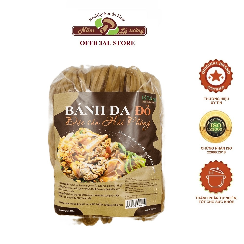 Bánh Đa Đỏ Lý Tưởng, đặc sản Hải Phòng 500g