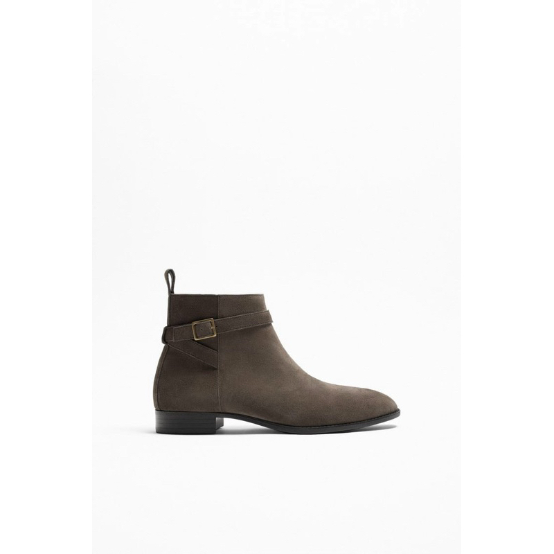 Giày boots nam da lộn mũi nhọn Zara authentic ANKLE size 39