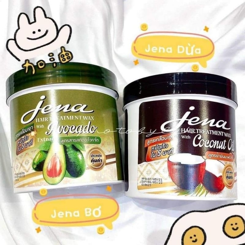 (Chính hãng Thái) Kem ủ tóc Bơ, Dừa Jena 500ml