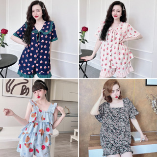 Đồ bộ đùi cổ 2 lá lụa nhật - mango ,cổ vuông mềm mịn