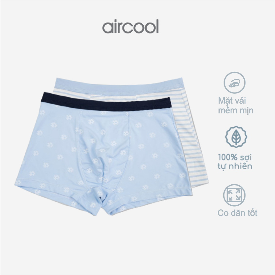 sét 2 quần lót đùi bé trai Aircool vải thể thao aircool mềm mát - AC S2QLDN01