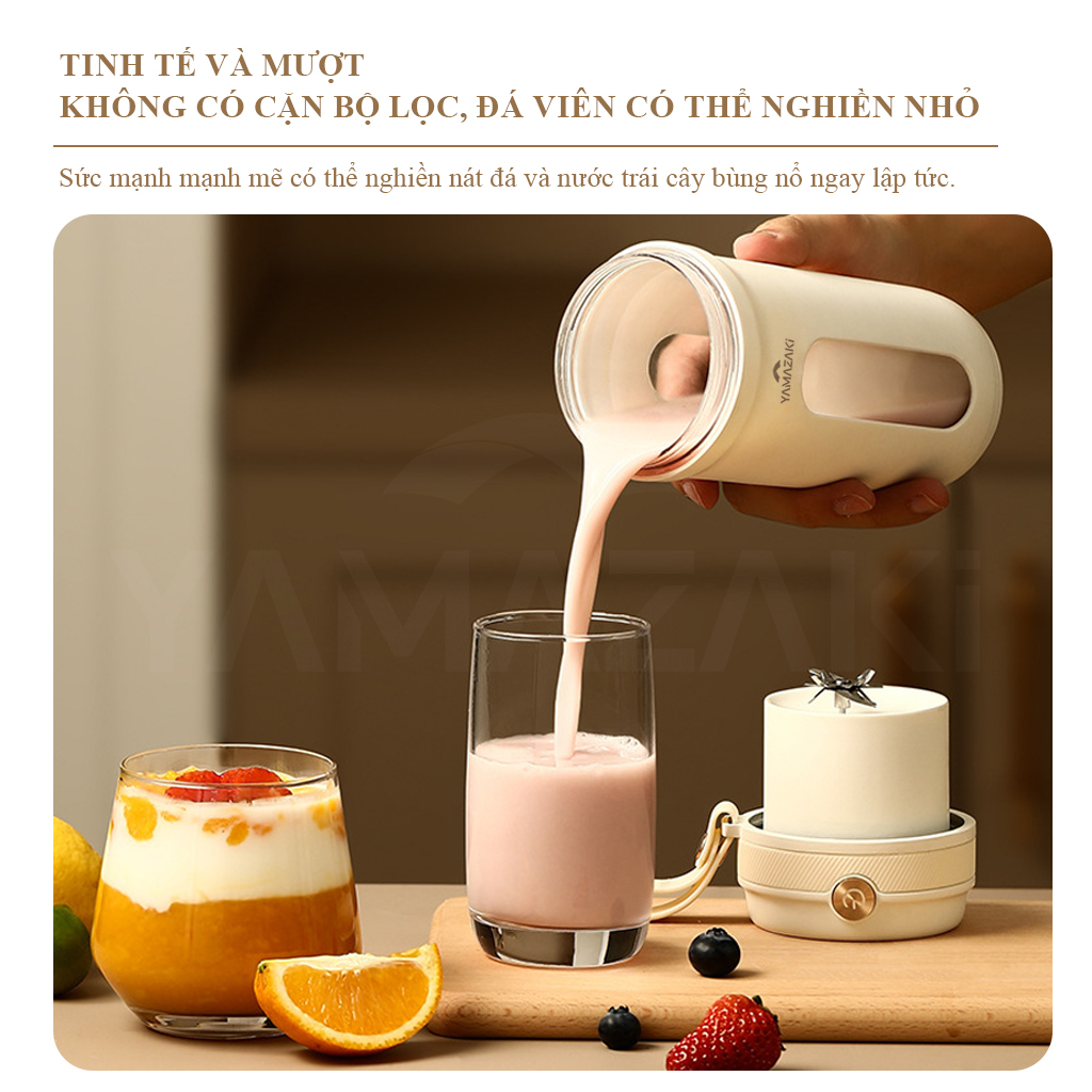 Máy xay sinh tố cầm tay mini YAMAZAKI 10 lưỡi inox 304 80W máy xay mini cầm tay 350ml / 40W tiện lợi 6 lưỡi dao inox xay