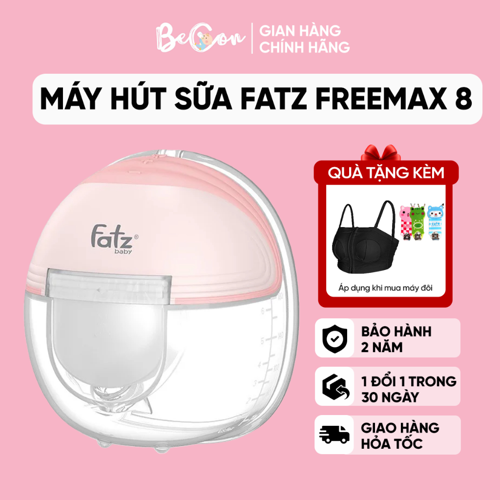 Máy hút sữa điện rảnh tay và không dây Fatzbaby FREEMAX 8