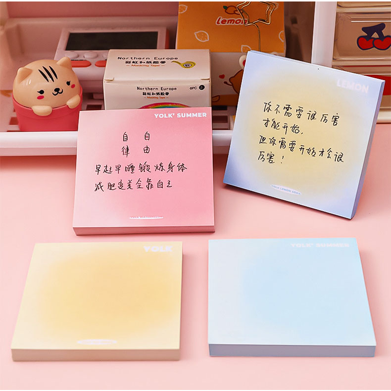 Tập 50 tờ giấy note ghi chú dày mịn Sticky Note 4 màu