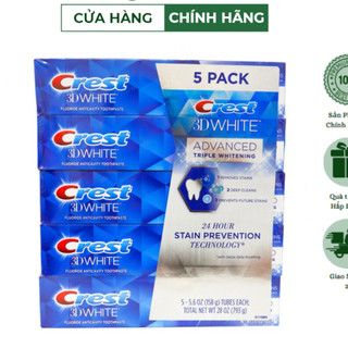 Kem đánh răng Crest 3D White Advanced Whitening 147gram / tuýp (mẫu mới 2022)