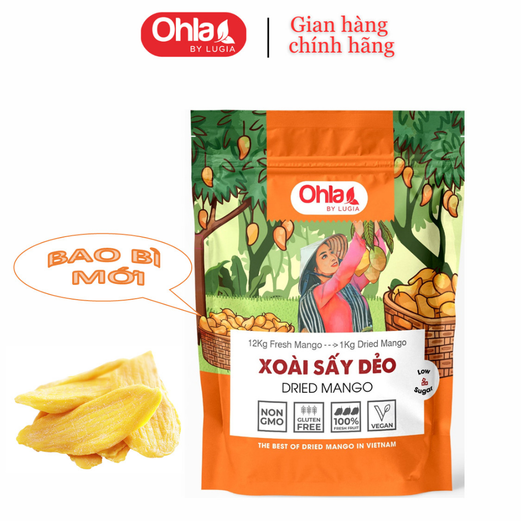 Xoài sấy dẻo Ohla 500gr (túi mới)