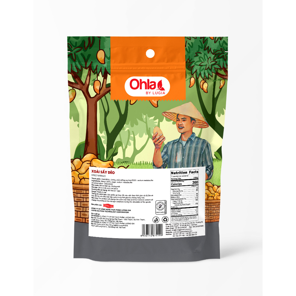 Xoài sấy dẻo Ohla 500gr