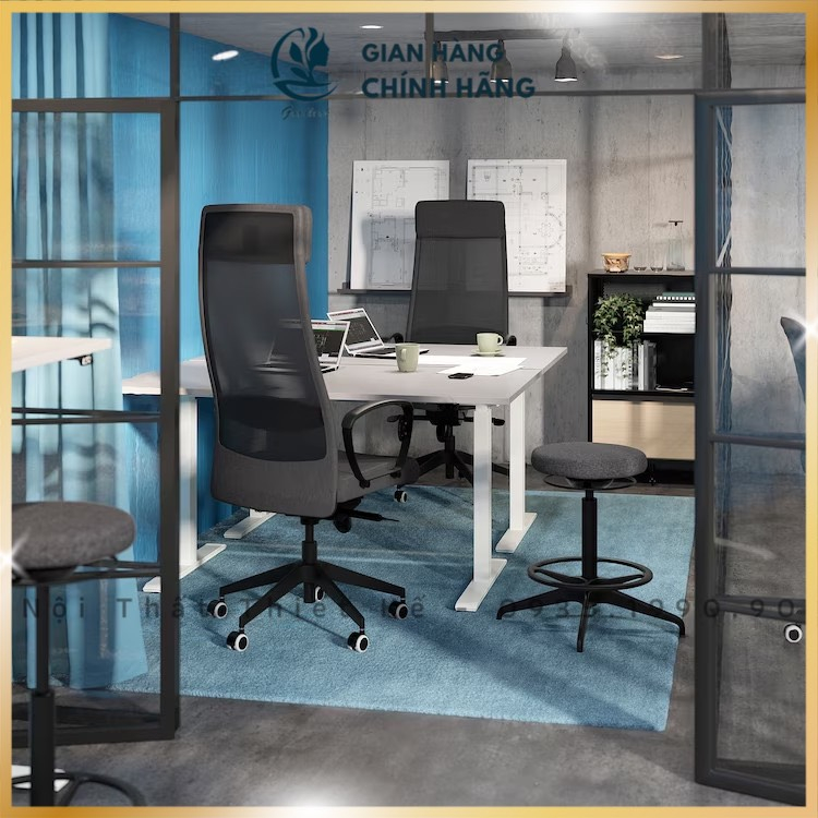 Bàn ikea chân sắt Goodluck dùng làm bàn đa năng  bàn decor phù hợp mọi không gian FreeshipHCM GLBIT03