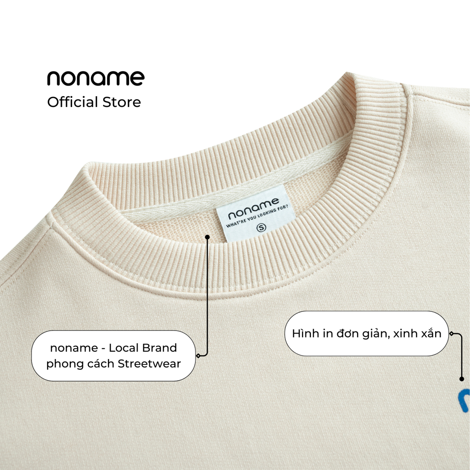 Áo Sweater Unisex noname Bear Icon /Cream_NNMWD6001D640
