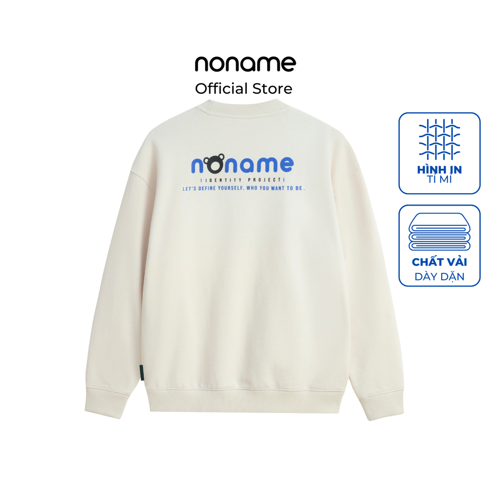 Áo Sweater Unisex noname Bear Icon /Cream_NNMWD6001D640