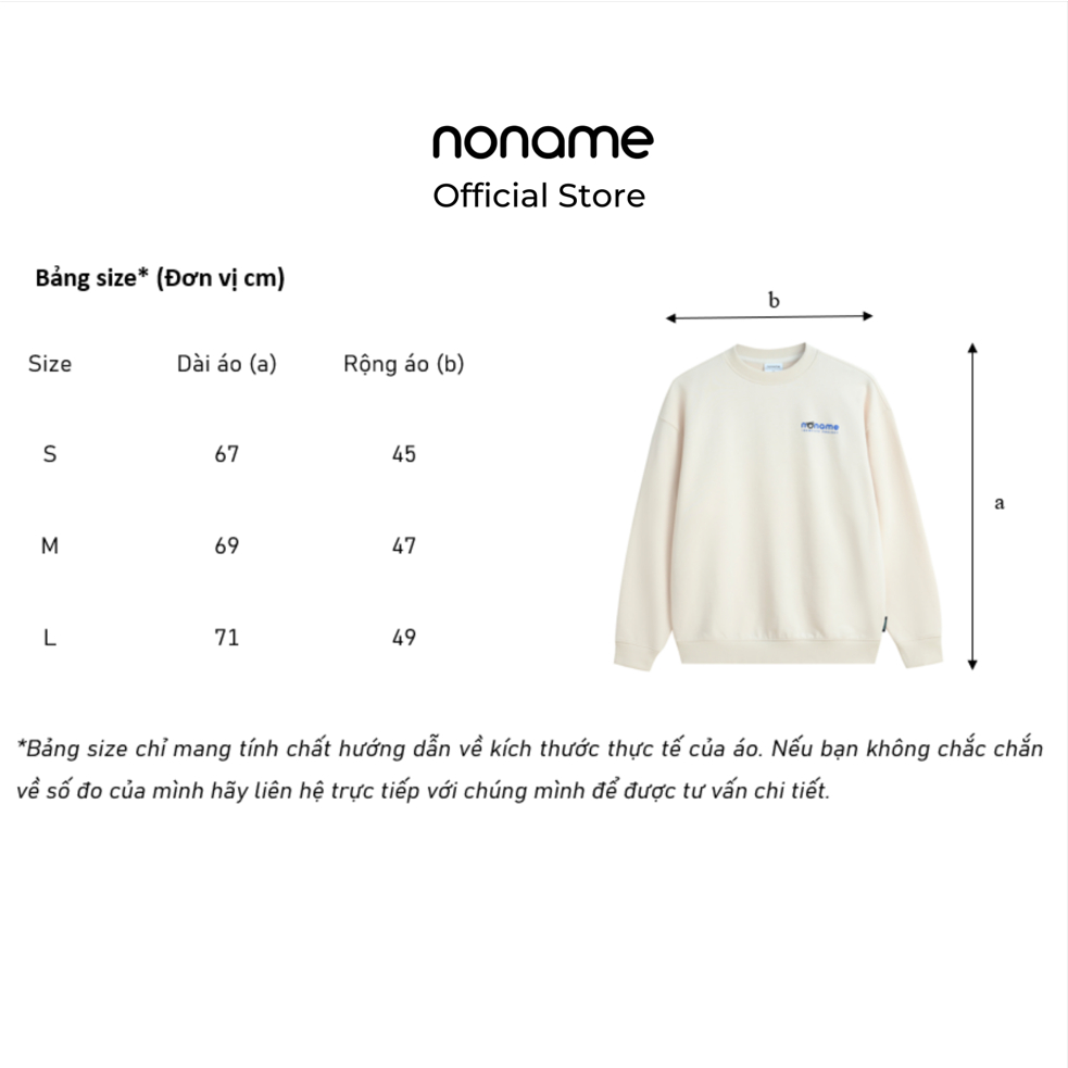 Áo Sweater Unisex noname Bear Icon /Cream_NNMWD6001D640