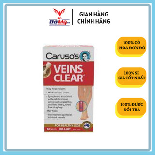 Viên uống giãn tĩnh mạch Carusos Veins Clear 60 viên của Úc