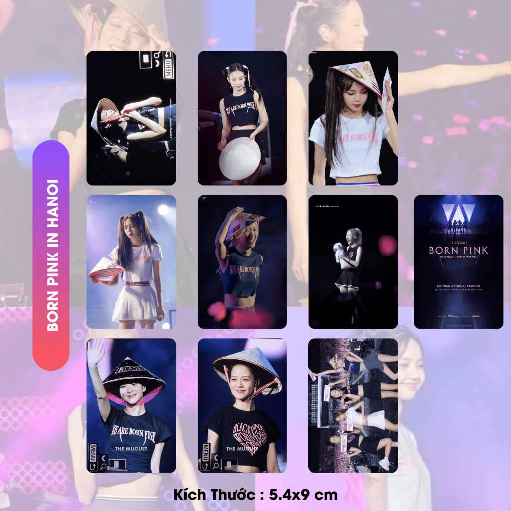 Set 9 card BLACPINK Born Pink In HaNoi