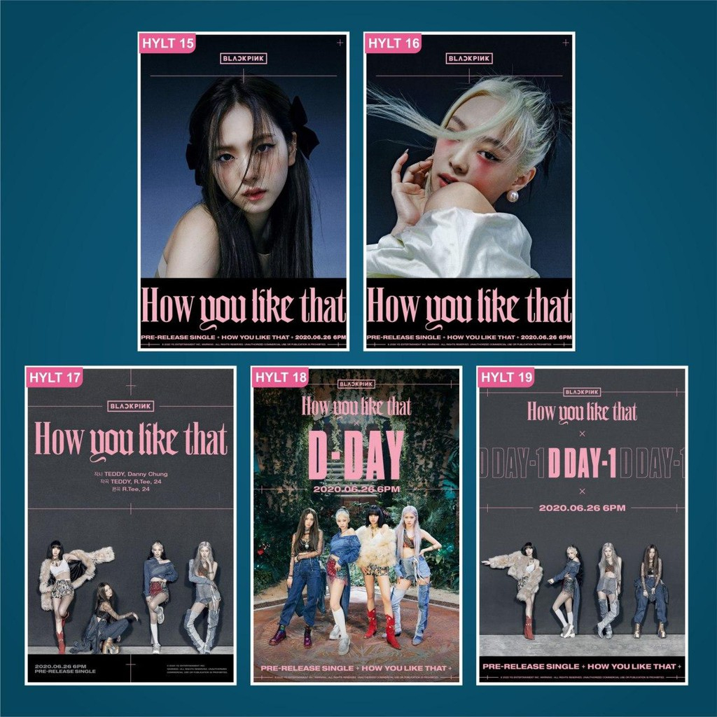 POSTER A4 DÁN TƯỜNG BLACKPINK HOW YOU LIKE THAT PART 1