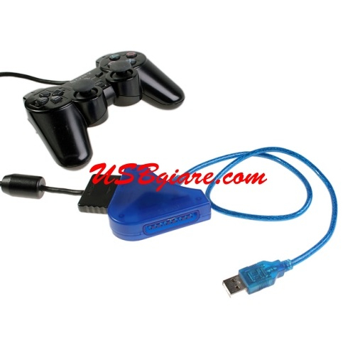 CÁP CHUYỂN TAY CẦM GAME CỔNG PS2 SANG USB 2.0 CHO PC LAPTOP - PS2 GAME CONTROLLER TO PC USB CONVERTER