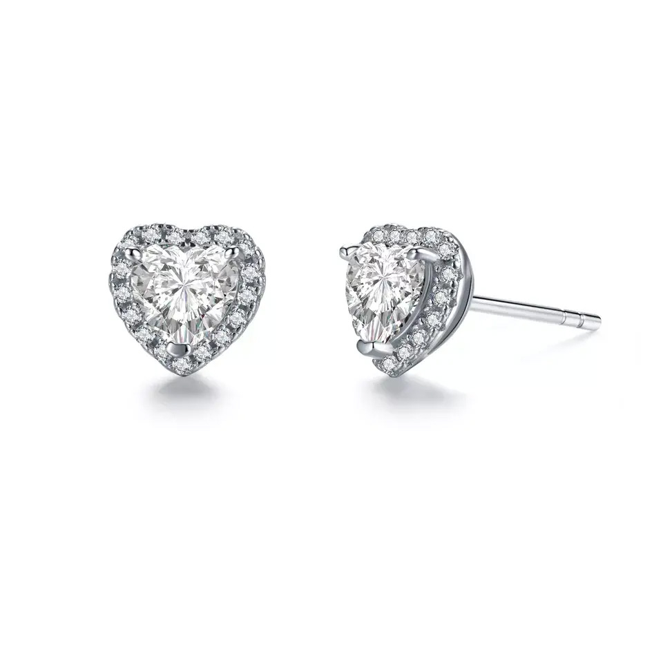 Khuyên tai bạc nữ CDE Retro Heart Shaped Earrings Silver CDE3008SV - Bạc cao cấp S925 ALE