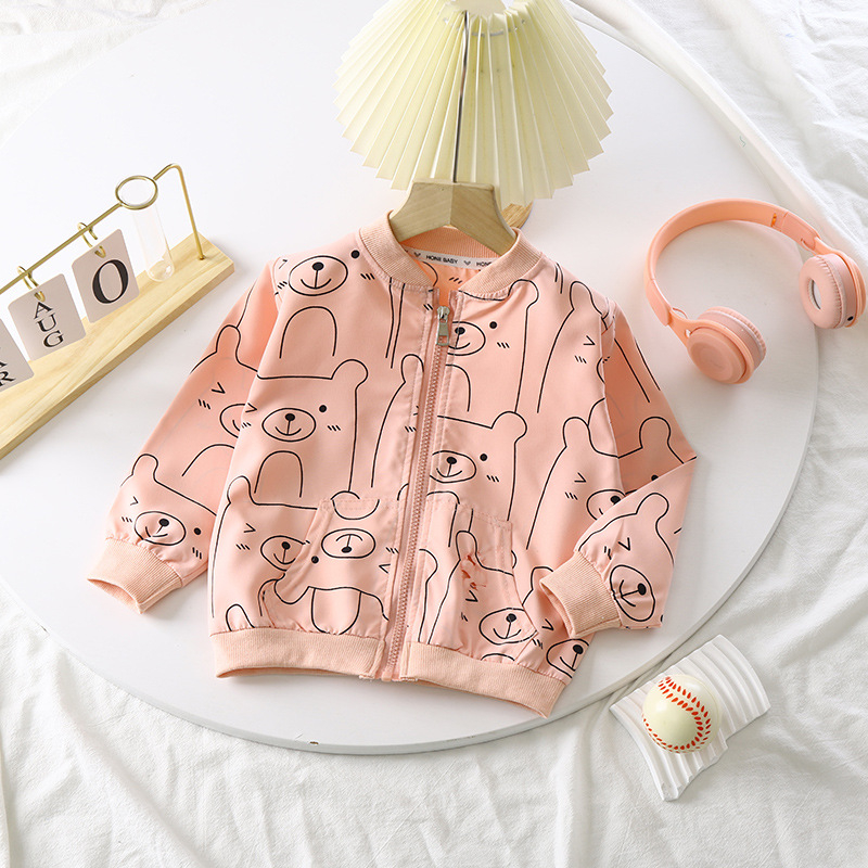 Áo khoác gió kaki cho bé yêu, Áo khoác trẻ em cardigan bé trai và bé gái dài tay dây kéo.