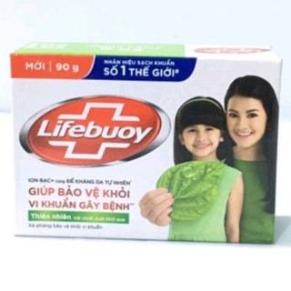 Xà bông cục Lifebuoy Thiên nhiên lá Trầu và chiết xuất khổ qua xanh lá 90g