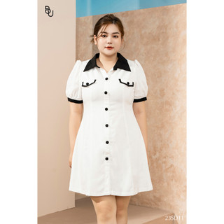 Đầm phối đen túi ngực nhọn BIGSIZE (55kg đến 95kg) - 23SD11 - [BUstu Bigsize]