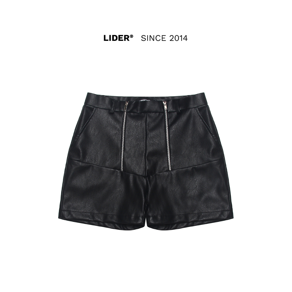 QUẦN ĐÙI LIDER 2-SHOT LEATHER SHORTS - Black