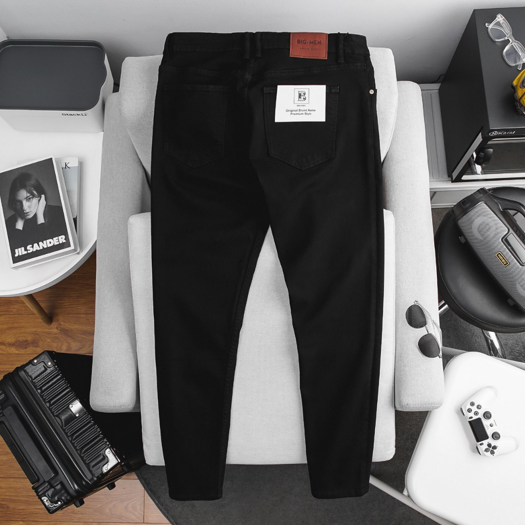 Quần jean nam bigsize màu đen form limfit size 80 - 130kg