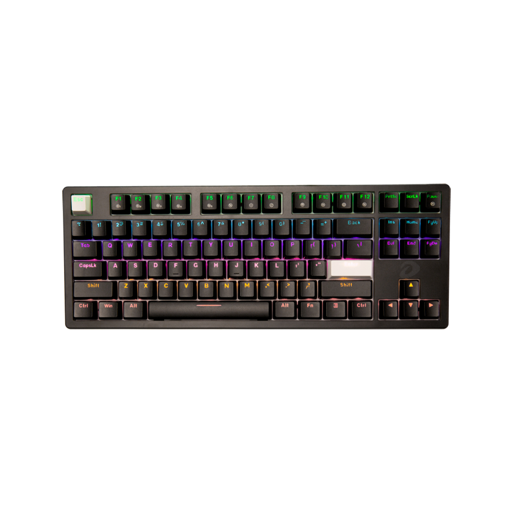 Bàn Phím Cơ TKL Dareu EK87 V2 Black, White - Đèn Led Bo Viền RGB - Keycap ABS - Bảo Hành Chinh Hãng 3 Năm