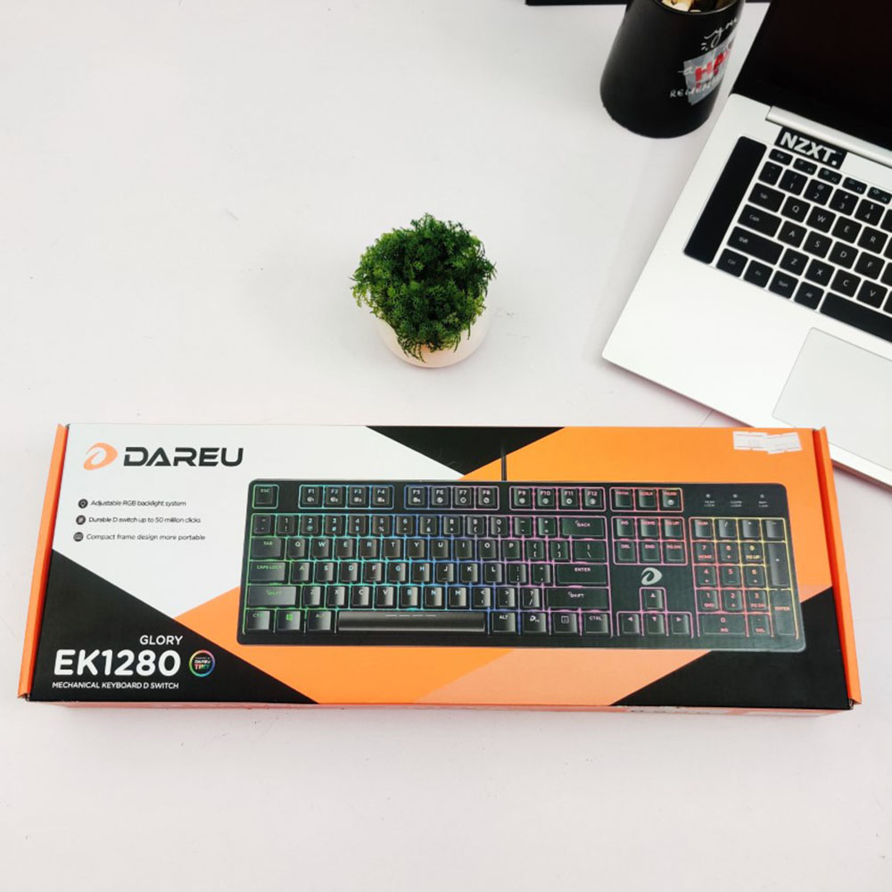 Bàn phím cơ Dareu EK1280 - Đèn Led RGB - Keycap ABS Siêu Bền - Độ Bền 50 Triệu Lượt Nhấn - Bảo Hành 24 Tháng