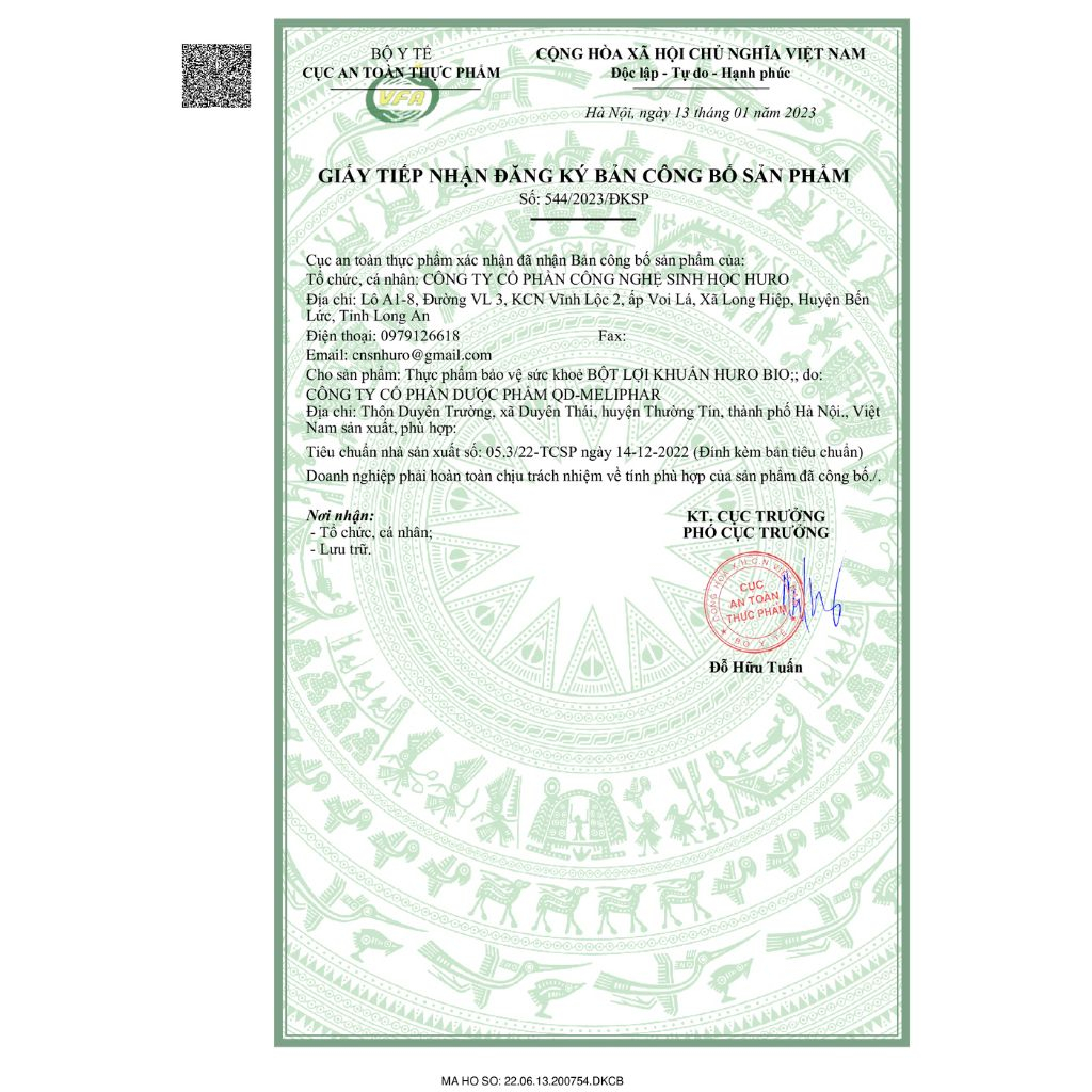 Men vi sinh cho bé HURO BIO bột lợi khuẩn giảm rối loạn tiêu hóa, Táo bón ở trẻ em Hộp