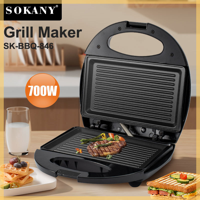 Máy Làm Bánh Kẹp Máy Nướng Máy Ép Bánh Mỳ Máy Làm Bánh Sandwich SOKANY 846