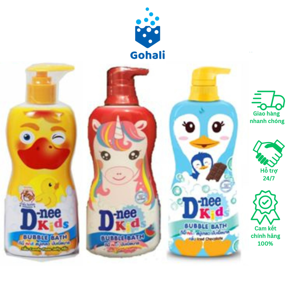 Sữa tắm gội toàn thân Dnee Kids Thái Lan hình thú, an toàn dành cho em bé 400ml. Hàng Chính Hãng