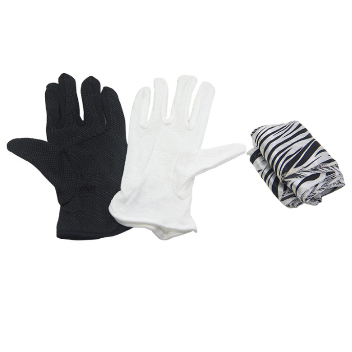 Ảo thuật găng tay hóa khăn dài loại tốt bao tay vải xịn dày không lộ khăn bên trong