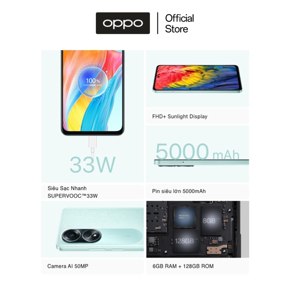 Điện Thoại OPPO A58  - Hàng Chính Hãng