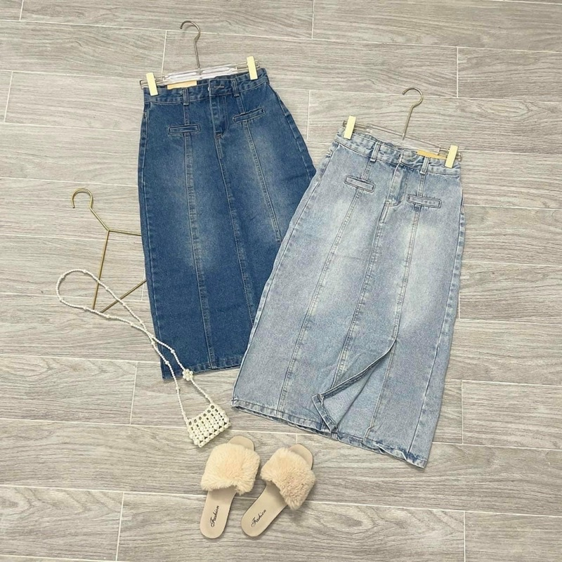 CHÂN VÁY JEASN 2 TÚI CƠI MẪU MỚI CHẤT SIÊU ĐẸP